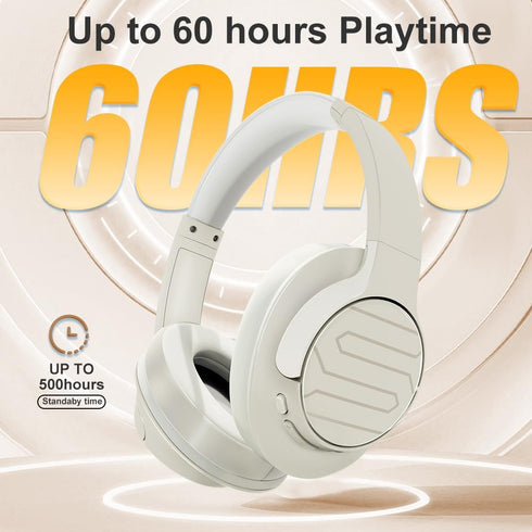 Soul Ultra Wireless 2 Bluetooth Over Ear Headphones, Foldable Design, 65 hrs Playtime, Deep Bass, Beige