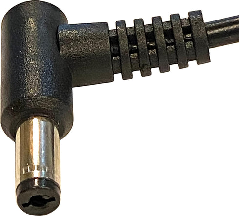 3 Pack 1 Foot Right Angle DC Power Patch Cables, 5.5mm x 2.1mm, Male to Male