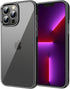 JETech iPhone 13 Pro Max Case 6.7-Inch, Non-Yellowing Shockproof Bumper Cover, Anti-Scratch Clear Back (Black)