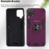Folmeikat Samsung Galaxy A12 5G Case, Shockproof Armor with 360 Rotating Ring Kickstand, Wine Red