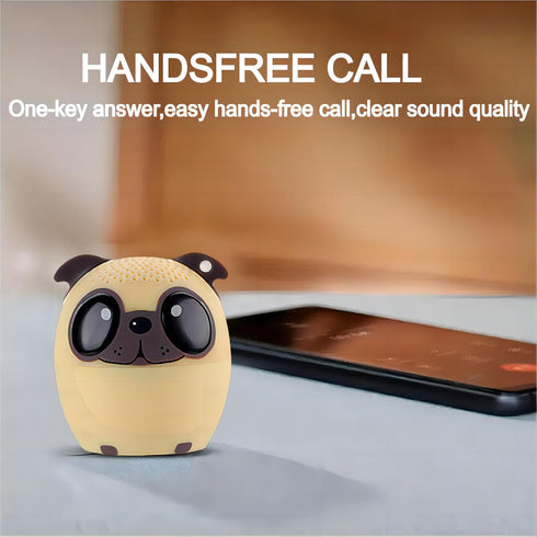 1.77inch Portable Mini Bluetooth Speaker - Wireless with Lanyard, Cute Dog Style Bluetooth 5.0 for iPhone, PC, Android,