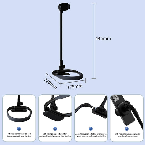 Chapter Seven Upgrade Gooseneck Cell Phone Stand, Flexible Lazy Bracket for Multiple Functions, 360 Degree Rotation