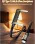 HAFRILY 2-in-1 240W (1pc, Invisible Holder Charger Cable, Stand Data Cable, Sideways Phone Charger, Invisible Holder