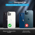 for iPhone 12 Phone Case, Shockproof for iPhone 12 Pro Case, Military Grade Drop Protection, Protective Hard Back Slim Translucent Case for iPhone 12 6.1'', Frosted Green