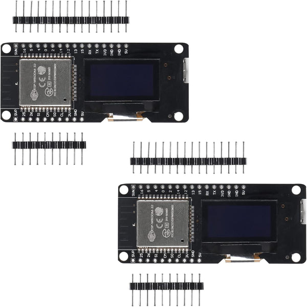 AITIAO 2PCS 0.96" OLED ESP32 ESP32 Display 2.4GHz WiFi Bluetooth Dual Mode Development