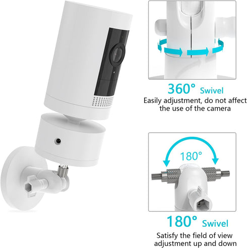 HOLACA Magnetic Wall Mount Stand for Pan Tilt Indoor Outdoor Camera, No Tools Required, White