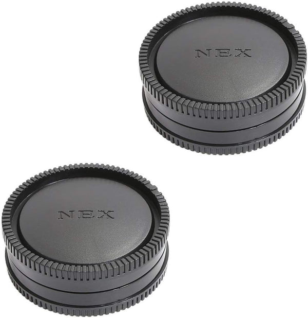 2 Pack Rear Lens Cap and Camera Body Cap Cover Kit for Sony A9 A7 A7II A7III A7IV A7S II III A7R II III A7RIV A7RV