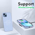 ORNARTO Slim Liquid Silicone Case for iPhone 13 6.1, 3 Layers Full Covered Soft Gel Rubber Protective Cover (Light Blue)