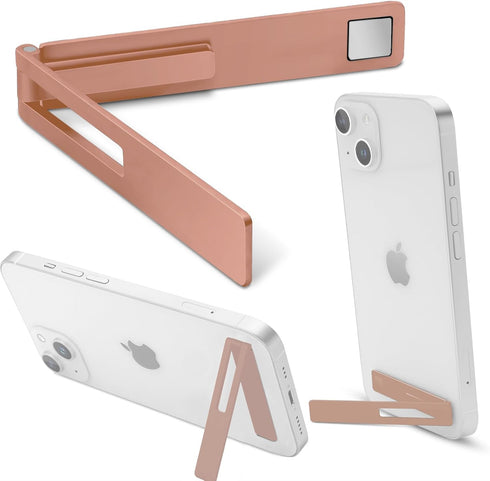 OBHEI Mini Phone Kickstand, Folding Invisible Portable Metal Cell Phone Stand Holder for