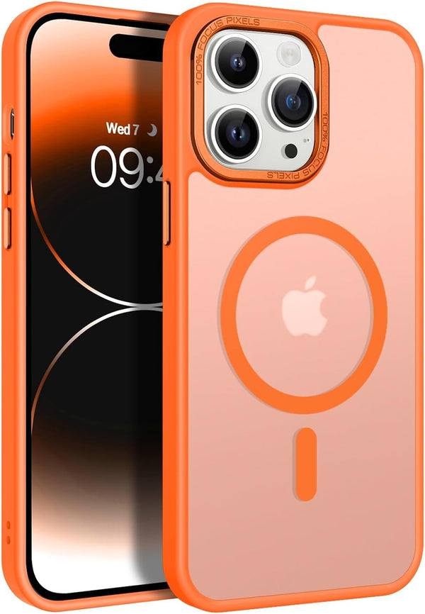 BENTOBEN iPhone 14 Pro Case - Slim Fit Shockproof, Translucent Matte, Magsafe Compatible, Orange, for 6.1" iPhone 14