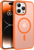 BENTOBEN iPhone 14 Pro Case - Slim Fit Shockproof, Translucent Matte, Magsafe Compatible, Orange, for 6.1" iPhone 14