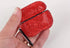 Sparkly Diamond Case for AirPods Pro 1&2 - Shockproof Rhinestone Cover Skin with Keychain, Rro Red