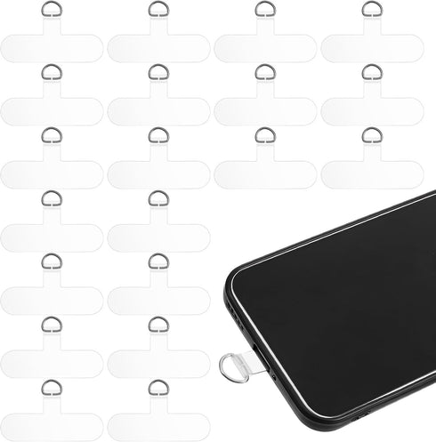 TIESOME 20 Pcs Phone Tether Tab, Universal Phone Lanyard Patch Cellphone Strap Replacement