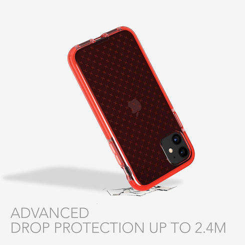 tech21 Evo Check Phone Case for Apple iPhone 11, 12 ft. Drop Protection, Coral