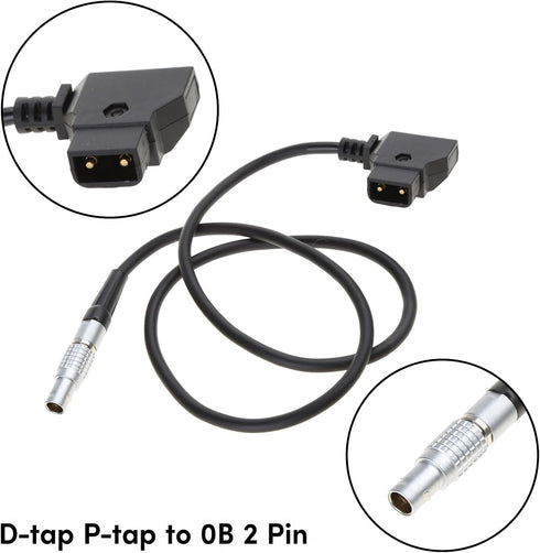 caralin 0B 2Pin 703Monitor, E2 D tap to Cable Power Cord for Bolt, Viewfinders, Camera