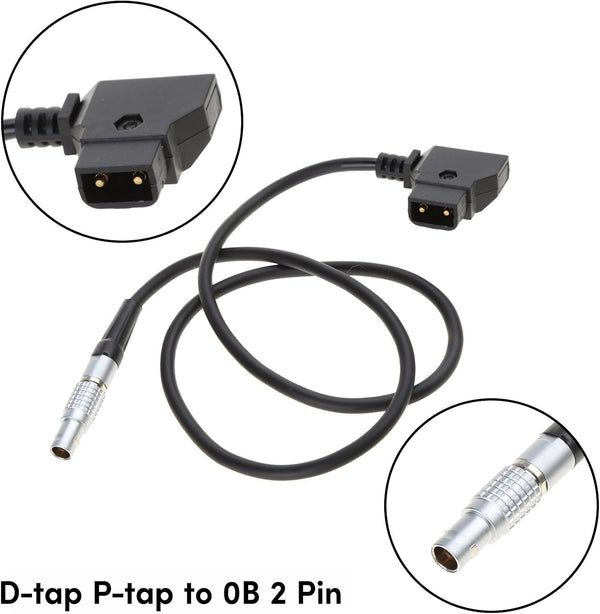 BAIMOQI 0B 2Pin 703Monitor, D tap to Cable Power Cord for, Viewfinders, Camera