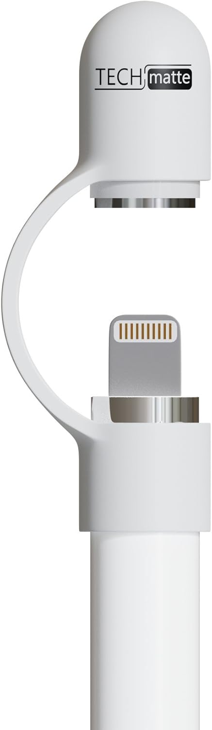 TechMatte Magnetic Replacement Cap for Apple Pencil 1st Generation, Updated Version with Cap Holder