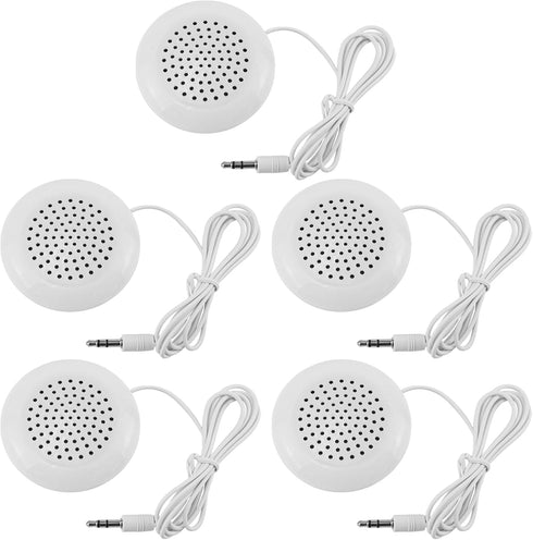 ZJIVQO 5 Pcs Pillow Speaker, New 3.5mm Mini Stereo Speaker for MP3 Phone