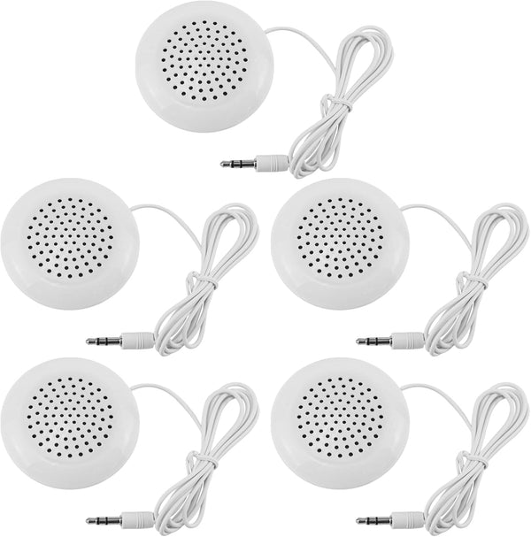 ZJIVQO 5 Pcs Pillow Speaker, New 3.5mm Mini Stereo Speaker for MP3 Phone