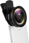 Phone Camera Lens, Professional Attachment Universal Clip on Cell Phone Photography Kit, 0.45X Wide Angle 12.5X Super