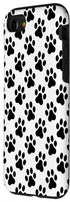 iPhone SE (2020) / 7 / 8 Dog Paw Print Phone Case Dog Lovers Gifts Black and White Case