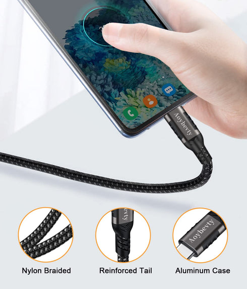 10FT USB A to USB C Cable, 10Gbps Data Transfer, 60W Fast Charging for Samsung Galaxy S22, iPad Pro, and more.