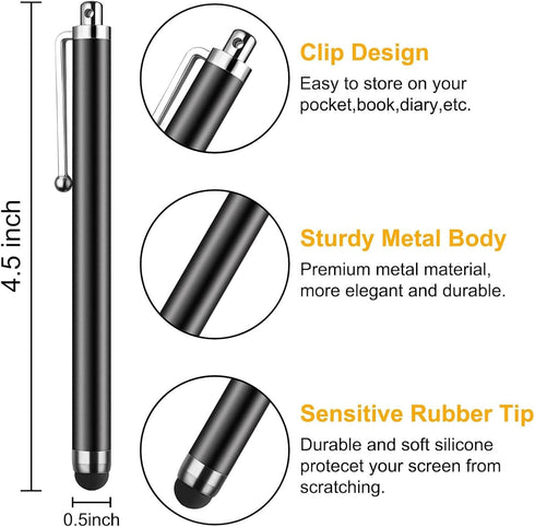 Xmatea (2PCS) Stylus Pen for Touch Screen with Pen Holder, Bike Motorcycle Stylus Pen with Anti-Drop Spring Strap, High