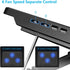 LIANGSTAR Laptop Cooling Pad, Laptop Cooler with 6 Quiet Fans for 12-17 Inch Notebook Gaming Fan, 7 Height & Wind Speed