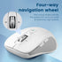 Wireless Bluetooth Mouse (USB + BT1 + BT2), Full Size, Multi-Device Silent Mouse for Computer, Laptop, iPad, MacBook