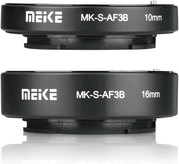 Meike MK-S-AF3B Auto Focus Extension Tube - 10mm 16mm for Sony A7 A7M2 NEX 3 NEX 5 NEX 6 A6600 A5000 A6000 A6100 A6300