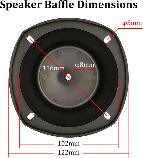 HiQltyla 4" 4" (Pack 2) Speaker Baffle, Suitable for DIY Bookshelf Speaker Home Audio Systems or Car Speaker Systems