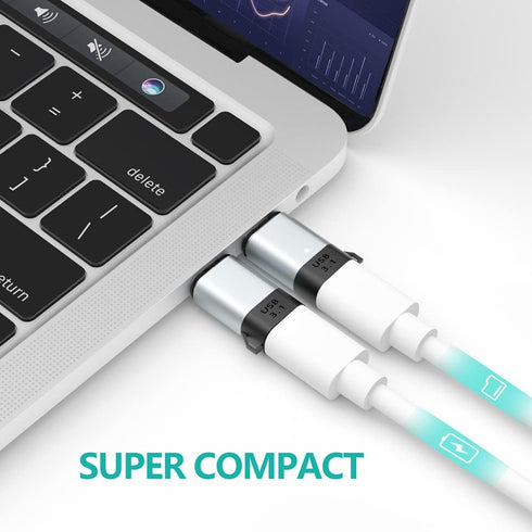 USB C Magnetic Adapter 24 Pin Straight 2 Pack, PD 100W Fast Charging, 10Gbps Data Transfer