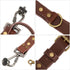 Qiilu Leather Camera Strap, Adjustable Dual Leather Rivet Shoulder Strap for Digital Cameras