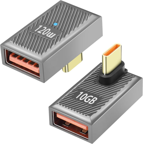GELRHONR USB C to USB 3.1 Adapter, Type C Male to USB Female OTG Adapter with 10Gbps Data Transfer, 2 Pack