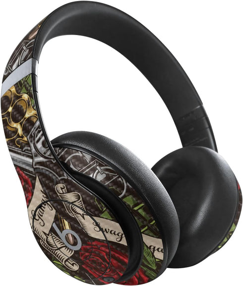MightySkins Carbon Fiber Skin Compatible with Beats Studio Pro - Gangster Life, Protective Durable Textured Finish