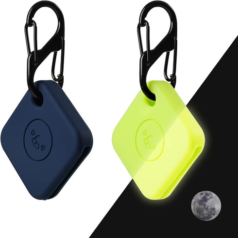 Silicone Case for Tile Mate 2020 & 2018 - 2 Pack Anti-scratch Protective Cover with Keychains and Carabiner