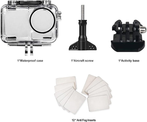 FitStill Waterproof Case for DJI Osmo Action Camera, Underwater Accessories Kit, 45M Diving Housing Protective Shell