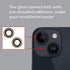 2 Pcs/Set Rear Camera Lens Replacement for iPhone 14, Glass Lens Cover with Pre-Installed Adhesive + Repair Tool Kit