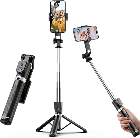UBeesize Selfie Stick Tripod for iPhone and Android, 52'' Extendable Phone Tripod Stand