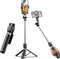 UBeesize Selfie Stick Tripod for iPhone and Android, 52'' Extendable Phone Tripod Stand