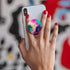 (6 Pack) Collapsible Cell Phone Grip for Smartphones, Expanding Holder - Green Blue Gold Marble