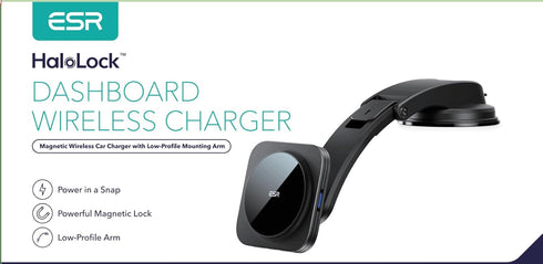 ESR for MagSafe Car Mount Charger (HaloLock), Dashboard Magnetic Wireless Charger Mount, Compatible with iPhone