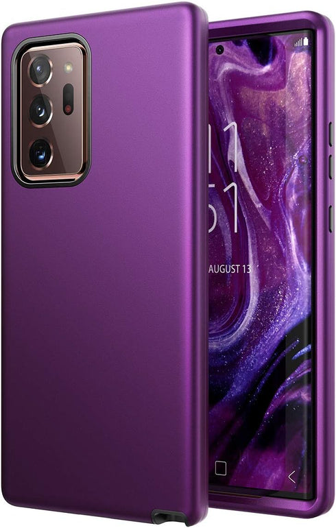 WeLoveCase 3 in 1 Galaxy Note 20 Ultra Case, Heavy Duty Protection, Hybrid Shockproof TPU Bumper, Purple