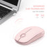 Unipows Wireless Mouse - 2.4G Slim Portable Computer Mouse with Nano Receiver, Less Noise Mobile Optical Mice for Notebook, PC, Laptop, Computer, Mac (Pink)