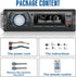 KUNFINE MP3, 2 USB(2.1A Audio Systems Car Stereo - Single Din, Voice Control, Bluetooth, No CD DVD Player, FM Radio