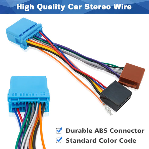 Honda & Suzuki ISO Radio Wiring Harness Adapter for Car Stereo Systems