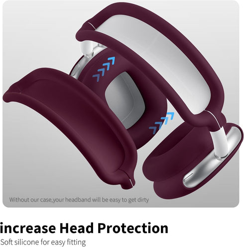 Compatible with AirPods Max, Ear Pad Case Cover for AirPods Max Headphones, Anti-Scratch Accessories Soft Silicone
