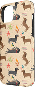 Dachshund Mom Doxie Lover Flower 15 Dachshund Pattern Sausage Dog Lover Wiener Flower Pattern Case for iPhone Plus