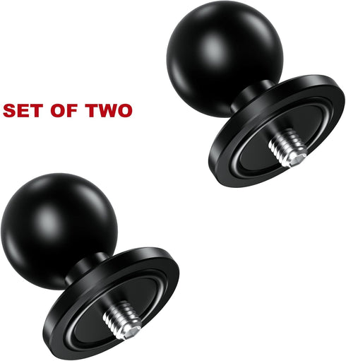 BRCOVAN 2 Pack Aluminum Alloy 1'' Ball Adapter with 1/4"-20 Threaded Stud for Action Camera & Camcorder Compatible with