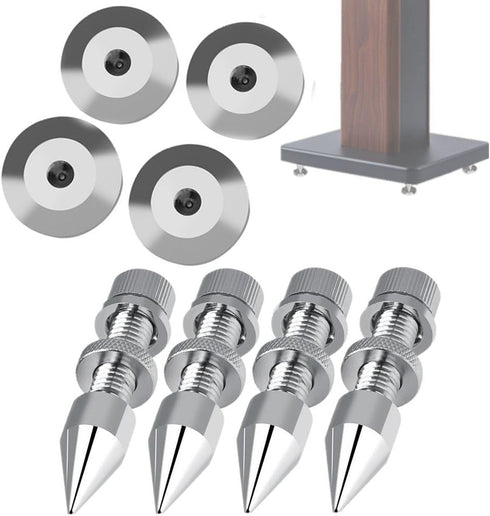 4 Pcs Speaker Spike Isolation Spikes, HiFi Speaker Shockproof Cone Base Pads for Speaker Frame